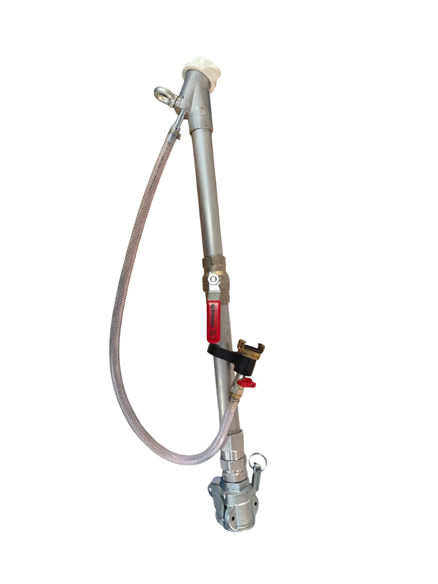 Longlance with shut off and swivel coupling