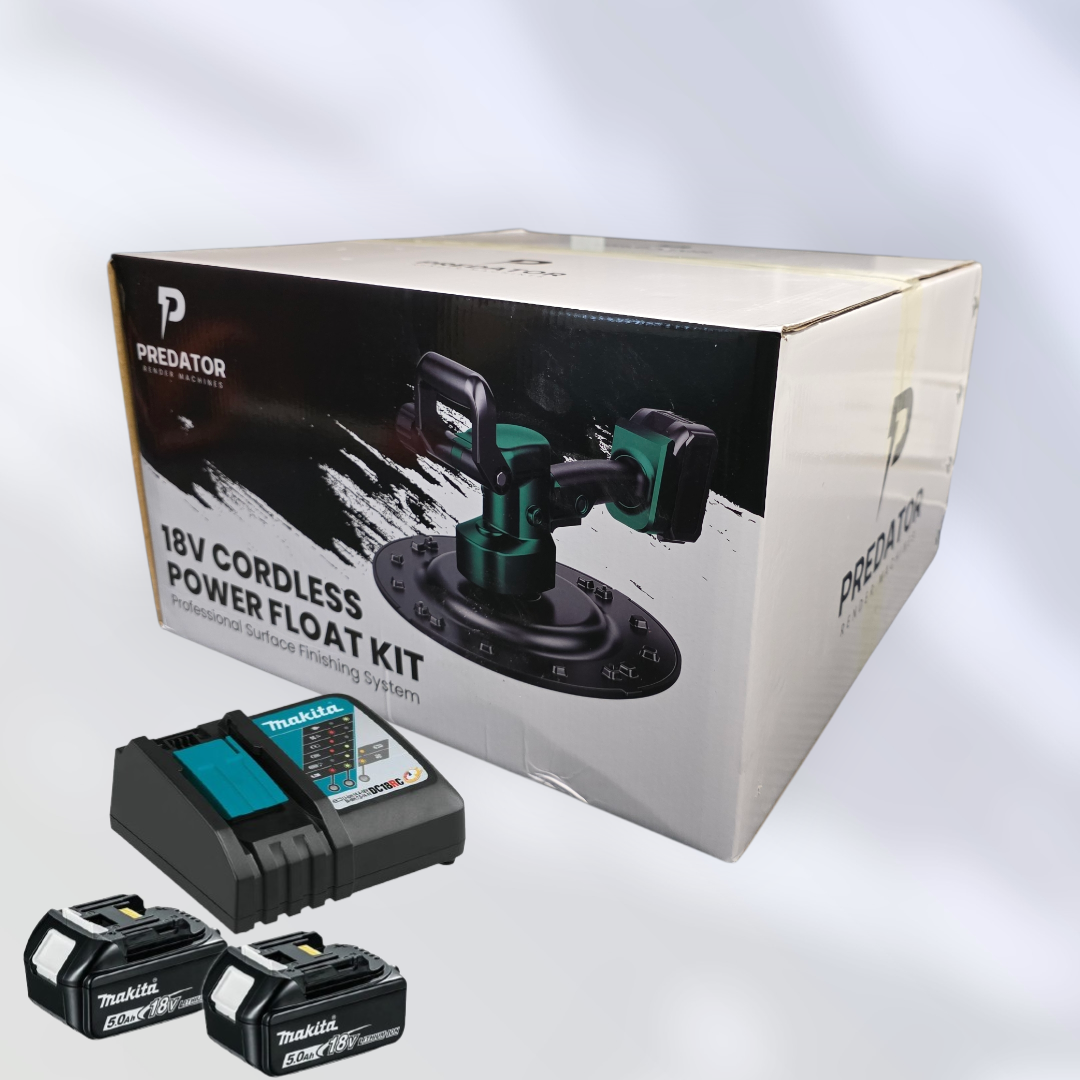 Predator Powerfloat cordless power float  with batteris for professional finishing
